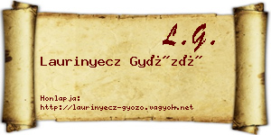 Laurinyecz Győző névjegykártya