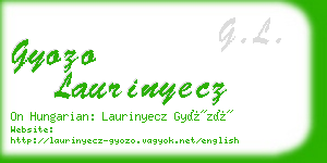 gyozo laurinyecz business card